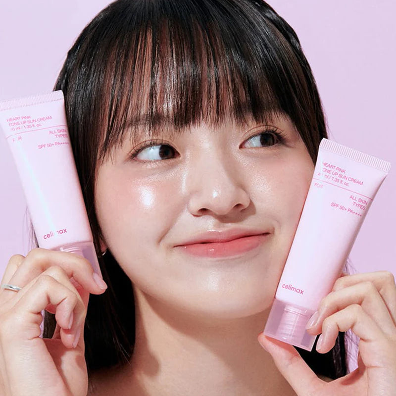 CELIMAX Pink Heart Tone-Up Sunscreen SPF50+ PA++++ – 50 ml