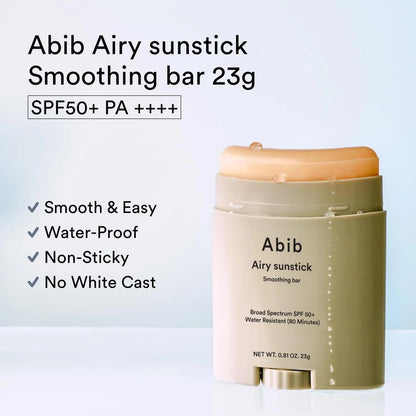 Abib Airy Sunstick Smoothing Bar SPF50+ PA++++