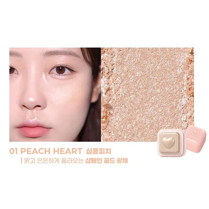 Colorgram Milk Bling Heartlighter 01 Peach Heart