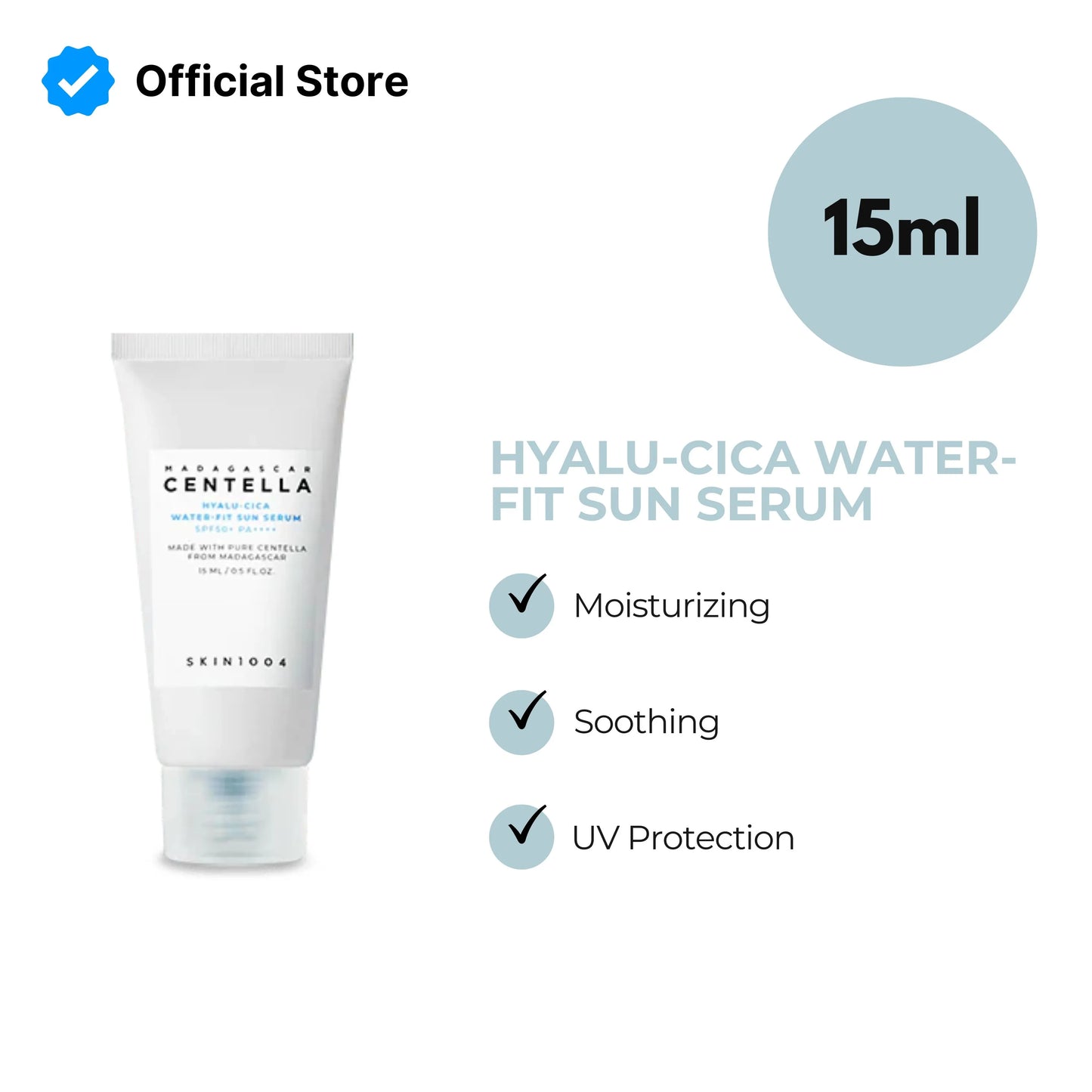 SKIN1004 - MADAGASCAR CENTELLA HYALU-CICA WATER-FIT SUN SERUM SPF50+ PA++++ 15ml